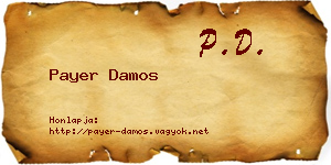 Payer Damos névjegykártya